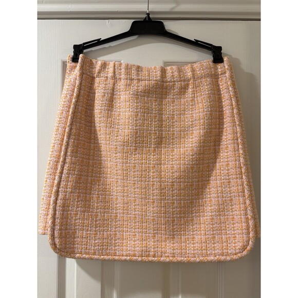 Maje womens Jilandra Tweed Short Mini Skirt size 40 EU (10 US) Orange Pink $325 - Picture 7 of 12
